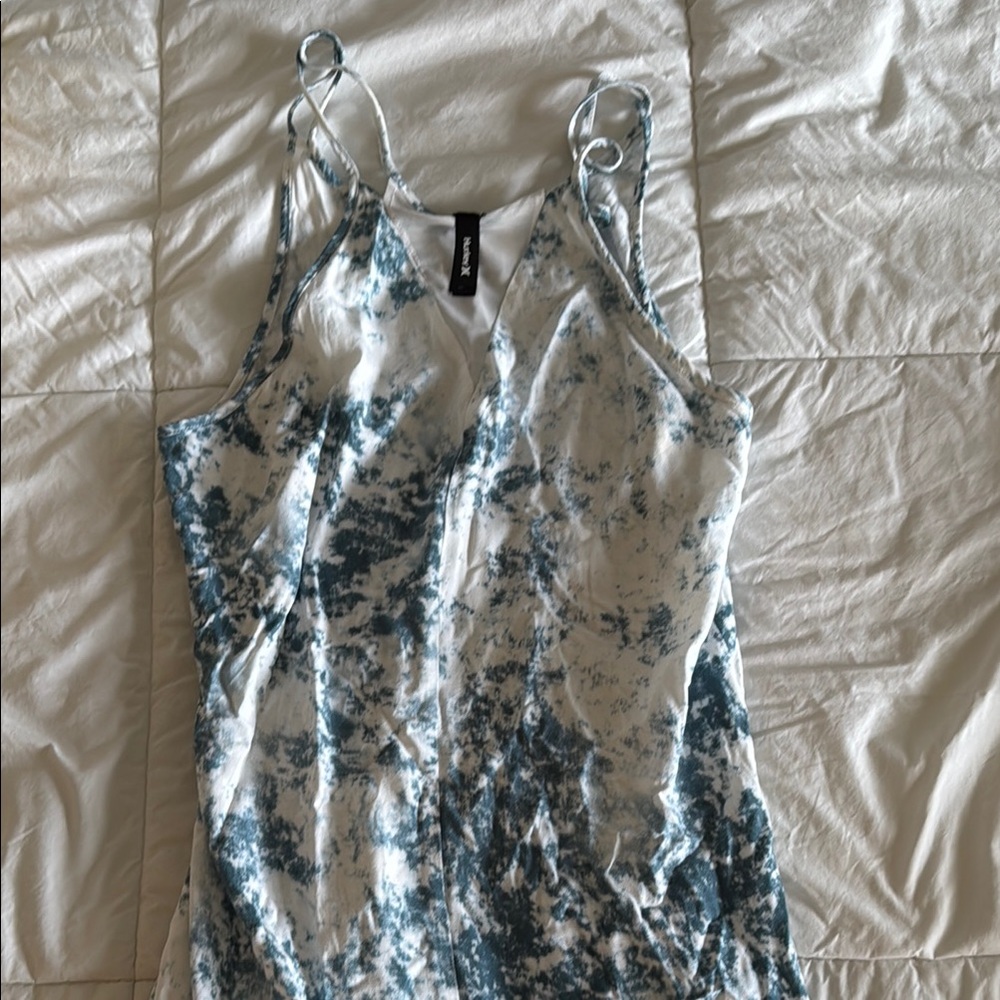 Hurley - Women's Blue and White Tie-Dye dress
